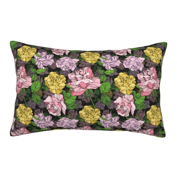 Fotbe Colorful Roses Pillow Cases - Envelope Closure - Luxury, Extra Soft, Cooling Pillow Covers - Wrinkle, Fade, Stain Resistant-16"x24"