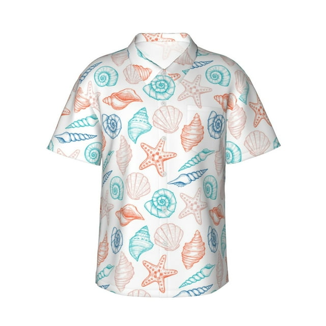 Fotbe Colorful Seashells1 Hawaiian Shirt For Men Unisex Summer Beach ...