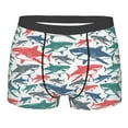 thumbnail image 1 of Fotbe Colorful Shark Men’s Total Support Pouch Boxer Briefs, X-Temp Cooling, Moisture-Wicking Underwear, Regular, Long-leg and Trunk-Large, 1 of 9