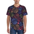 thumbnail image 1 of Fotbe Colorful Shells Baseball Jersey Shirt for Men and Women, Casual Short Sleeves Button Down T-Shirt-Large, 1 of 9