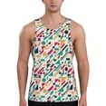 thumbnail image 1 of Fotbe Colorful Spots Pattern Men's Quick Dry Workout Tank Top Gym Muscle Tee Fitness Bodybuilding Sleeveless T Shirt Breathable Workout Shirt-Medium, 1 of 9