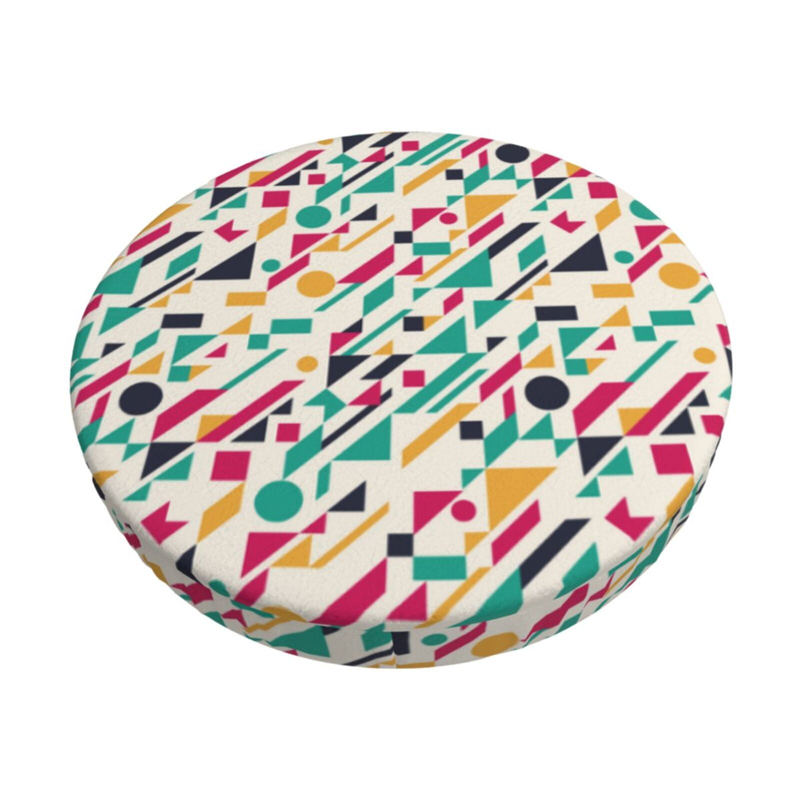 Fotbe Colorful Spots Stool Covers Round,Waterproof Round Bar Stool