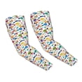 thumbnail image 1 of Fotbe Colorful Spots UV Sun Protection Arm Sleeves - Tattoo Cover Up - Basketball Arm Sleeve UPF 50 Cooling for Men Women, 1 of 8