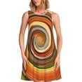 thumbnail image 1 of Fotbe Colorful Swirl Pattern Women’s Summer Tank Midi Dress – Sleeveless A-Line Dress, Floral T-Shirt Dress, Casual Flowing Beach Sundress, 1 of 7