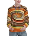 thumbnail image 1 of Fotbe Colorful Swirl Pattern Womens Long Sleeve Hoodie, Pullover Hooded Sweatshirt, Kangaroo Pocket Hoodie with Eye-catching Drawstrings-X-Large, 1 of 7
