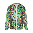 thumbnail image 1 of Fotbe Colorful Tie Dye Stained Glass Men's Women's UPF 50+ Sun Protection Jacket Hooded Cooling Shirt with Pockets Hiking Outdoor Performance-3X-Large, 1 of 9