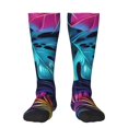 thumbnail image 1 of Fotbe Colorful Tropical Leaves print Women's Men's Novelty Crew Socks Cotton Socks Knee High Socks for Walking,Running,Nurses,Pregnancy, 1 of 8