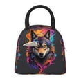thumbnail image 1 of Fotbe Colorful Wolf Head Pattern Lunch Bag, Insulated Lunch Box, Small Leakproof Cooler Food Lunch Containers Reusable High Capacity Lunch Tote Bags for Work, Travel, Outdoor, 1 of 6