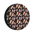 thumbnail image 1 of Fotbe Colorful bow with polka dots Pattern Spare Tire Cover Thickening Universal Fit for Jeep, Trailer, RV, SUV, Truck, Tough Tire Wheel Soft Cover-14 inch, 1 of 6