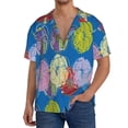 thumbnail image 1 of Fotbe Colorful floral Print Short Sleeve Button Down Shirts for Men Casual Summer Beach Wrinkle Free Shirt-Medium, 1 of 5