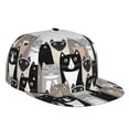 thumbnail image 1 of Fotbe Colors Cats Flat Bill Visor Cap Classic Snapback Hat Polyester Foam Trucker Hat Trucker Cap Adjustable Baseball Cap, 1 of 9