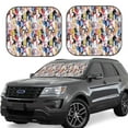 thumbnail image 1 of Fotbe Colourful Horses 2-Piece Car Windshield Sun Shade | Sun Blocker for Car Windshield | Foldable Automotive Interior Accessories for Sun Protection-Small, 1 of 7