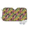 thumbnail image 1 of Fotbe Colrful Tropical Leaves Car Windshield Sunshade | Sun Visor Protector Front Window Shade, Keeps Out UV Rays, Keeps Your Vehicle Cool-, 1 of 7