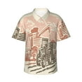 thumbnail image 1 of Fotbe Combine harvester working with tractor Pattern Hawaiian Shirt for Men Unisex Summer Beach Casual Short Sleeve Cotton Linen Button Down Shirts,XX-Large, 1 of 7