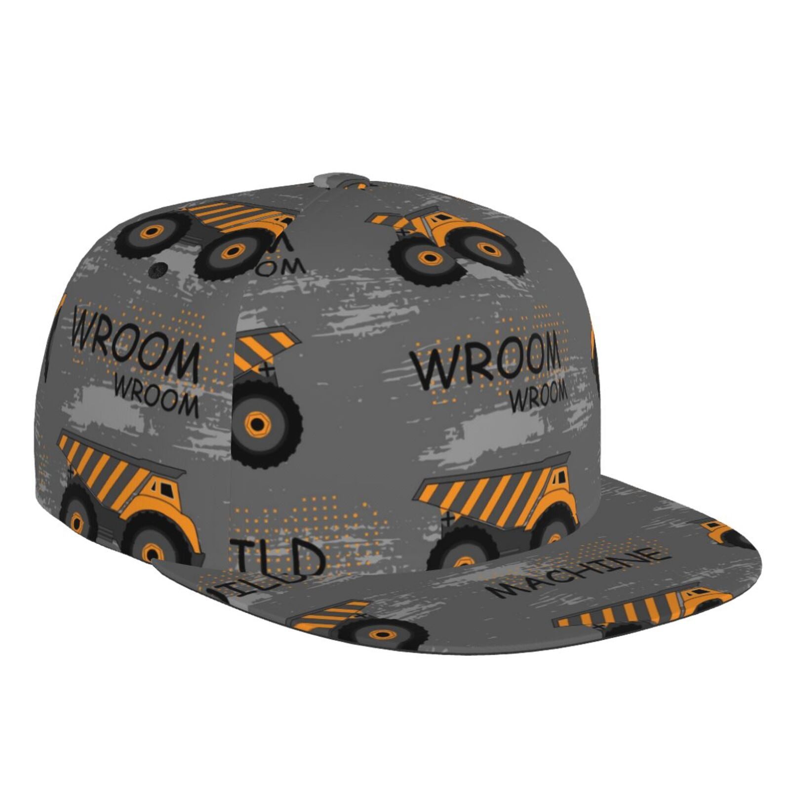 Fotbe Construction Machines Flat Bill Visor Cap Classic Snapback - Main Image