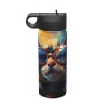 thumbnail image 1 of Fotbe Cool Cat With Sunglasses Pattern 18oz Sports Insulated Kettle Stainless Steel Sports Insulated Kettle For Running Hiking Cycling Climbing Man'S Woman'S Water Bottle, 1 of 8