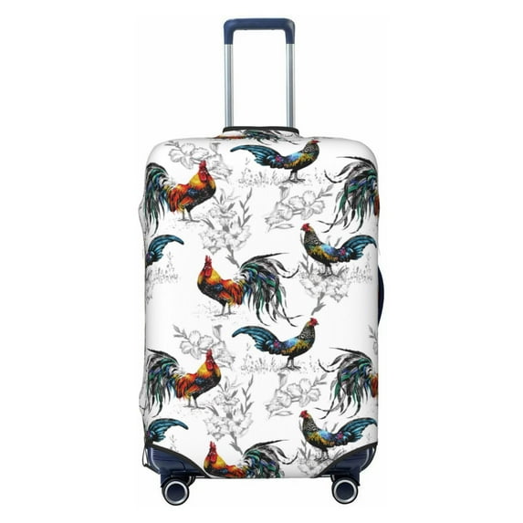 Fotbe Cool Chicken Luggage Cover Protector,Suitcase Protector,Scratch and Dirt Resistant,Fits 18-32 Inch Luggage-Large