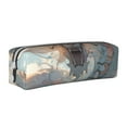 thumbnail image 1 of Fotbe Cool Cloud White Dragon Pattern Leather Pencil Case, Pencil Pouch with Durable Zipper, Compact and Stylish Organizer for Stationery, Art Supplies, Travel Essentials, 1 of 7
