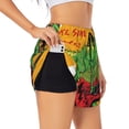 thumbnail image 1 of Fotbe Cool Dinosaur Playing Guitar Womens High Waist Running Shorts Athletic Workout Quick Dry Shorts for Women with Pockets Gym Yoga Summer Shorts-Small, 1 of 9