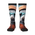 thumbnail image 1 of Fotbe Cool Dog In Hoodie print Women's Men's Novelty Crew Socks Cotton Socks Knee High Socks for Walking,Running,Nurses,Pregnancy, 1 of 8