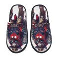 thumbnail image 1 of Fotbe Cool Patriotic Buffalo Cowboy Pattern Women's Fuzzy Slippers Plush Slippers Fluffy Winter House Shoes Indoor and Outdoor-Medium, 1 of 8