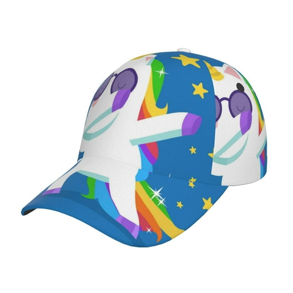 Fotbe Cool Unicorn Star Golden Baseball Cap, Cool Unicorn Star Golden Print Dad Hat,Outdoor Hat,Adjustable Sports Cap, Perfect For Activities