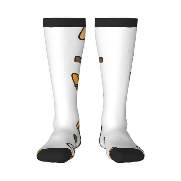 Fotbe Corgi Dog2 print Women's Men's Novelty Crew Socks Cotton Socks Knee High Socks for Walking,Running,Nurses,Pregnancy