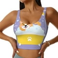 thumbnail image 1 of Fotbe Corgi Washing in Bathtub Pattern Womens' Sports Bra Longline Wirefree Padded with Medium Support Sports Moisture-Wicking Workou Vest,Tank Top-Medium, 1 of 7