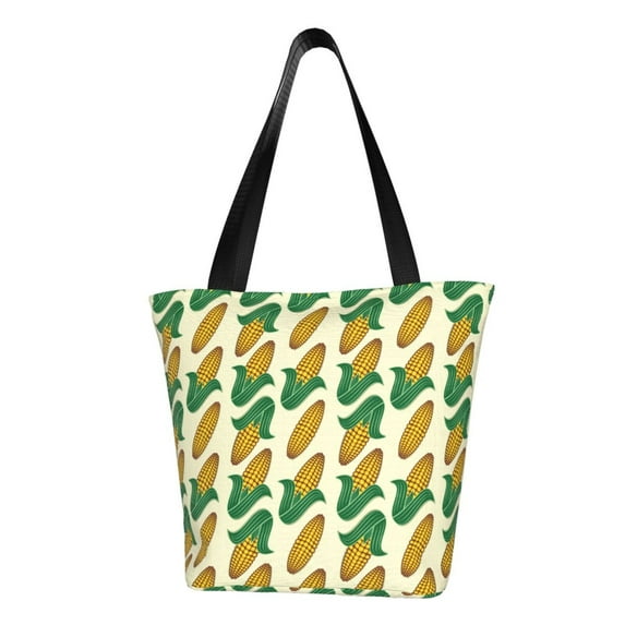 Fotbe Corn 8 Pattern Beach Tote,Shoulder Handbag,Spacious Tote Bag,Lightweight Travel Bag,Versatile Shopping Bag