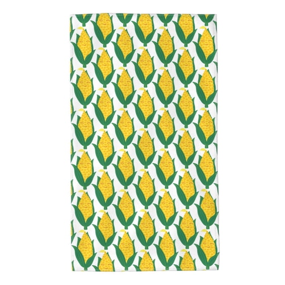 Fotbe Corn Cob Pattern Premium Towels , (27.5x16in) Lightweight and Highly Absorbent Quick Drying Microfiber Towel, Perfect for Daily Use