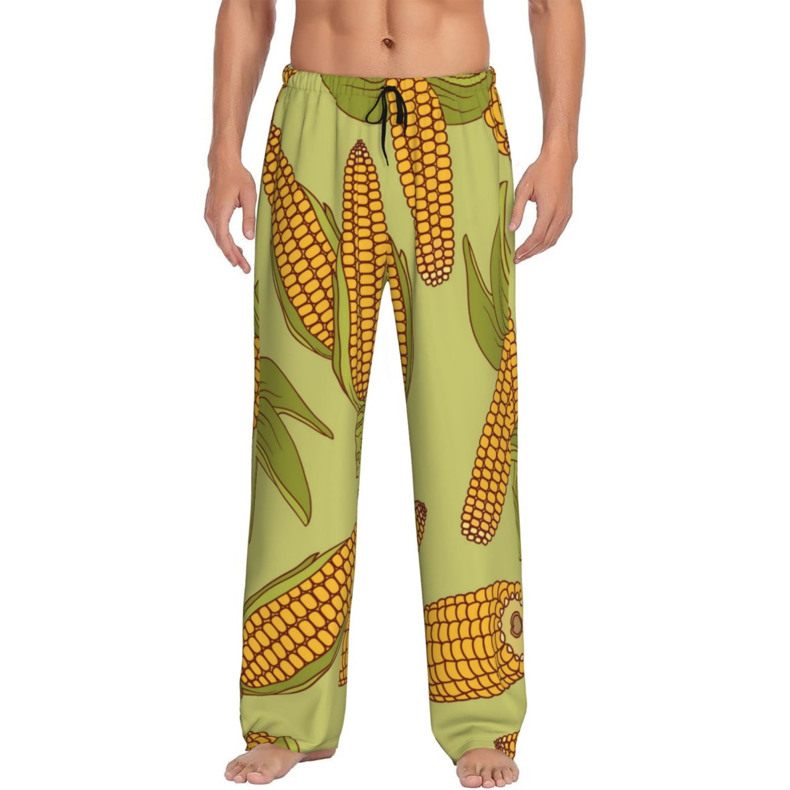 Fotbe Corn Men's Pajama Pants,Sleepwear Pants,Pj Bottoms Drawstring And ...