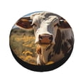 thumbnail image 1 of Fotbe Countryside Flower Cow Spare Tire Cover Thickening Universal Fit for Jeep, Trailer, RV, SUV, Truck, Tough Tire Wheel Soft Cover-14 inch, 1 of 8
