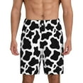thumbnail image 1 of Fotbe Cow Print Black White Pajama Shorts for Men, Men's Pajama Bottoms, Sleepwear,Short Pajama Pants-3X-Large, 1 of 9