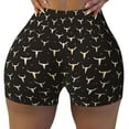 thumbnail image 1 of Fotbe Cow Skulls Seamless Shorts, Womens Workout Shorts High Waist Stretch Booty Short for Gym/Yoga/Running/Biking-Small, 1 of 9