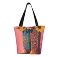 thumbnail image 1 of Fotbe Cowboy Boots With Flowers Pattern Beach Tote,Shoulder Handbag,Spacious Tote Bag,Lightweight Travel Bag,Versatile Shopping Bag, 1 of 9