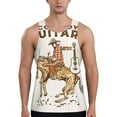 thumbnail image 1 of Fotbe Cowboy Rodeo Guitar Pattern Men's Quick Dry Workout Tank Top Gym Muscle Tee Fitness Bodybuilding Sleeveless T Shirt Breathable Workout Shirt-3X-Large, 1 of 9