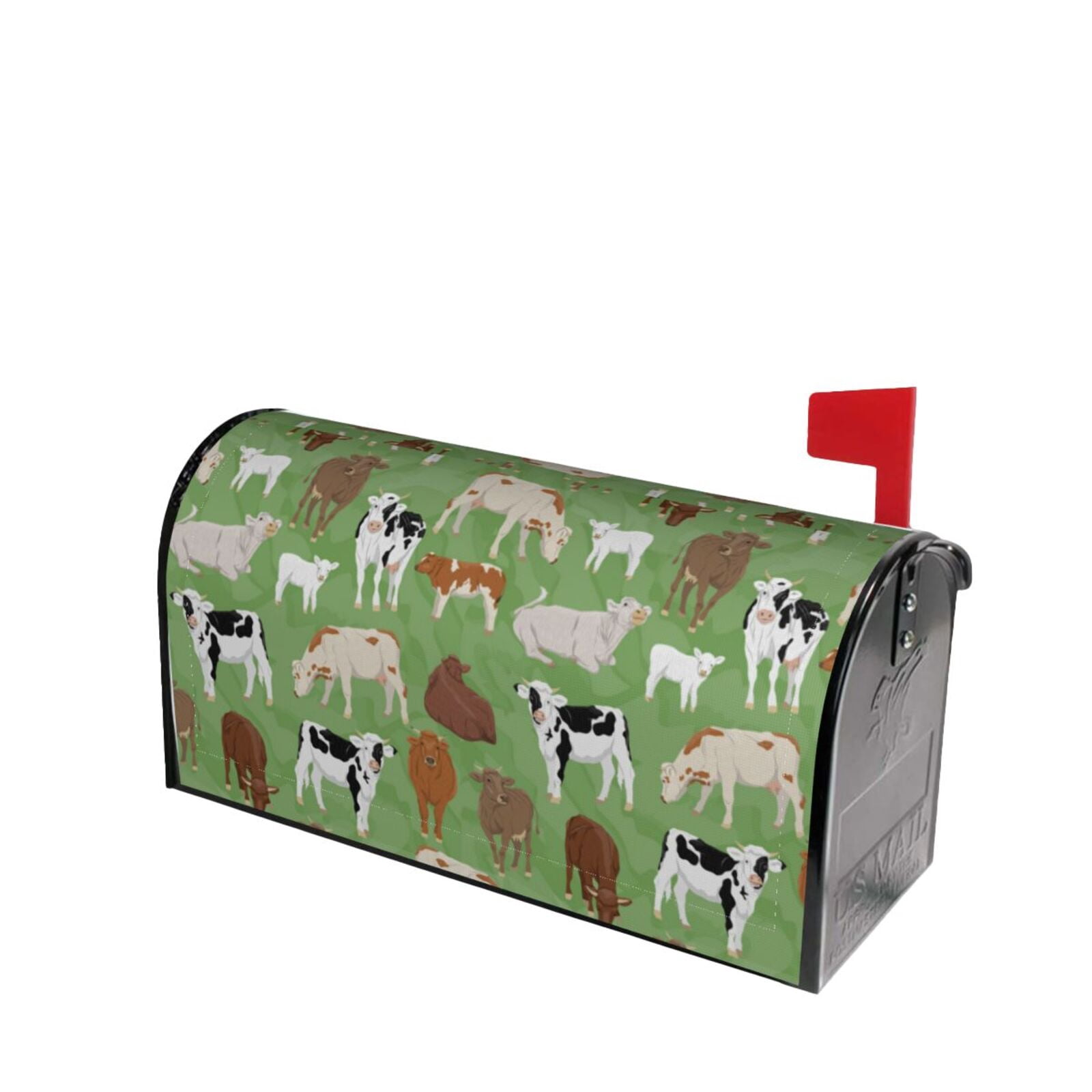 Fotbe Cows And Calves Mailbox Covers Post Letter Box Cover Garden Decor ...