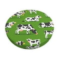 thumbnail image 1 of Fotbe Cows With Calfs Green Stool Covers Round,Waterproof Round Bar Stool Covers Bar Chair Covers Washable Stool Cushion Slipcover for 12-14 Inch Chair-13 inch, 1 of 7