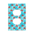 thumbnail image 1 of Fotbe Crab Swims In The Ocean Print Duplex Receptacle Wall Plate, 1-Gang 5.0" x3.0" Wall Outlet Covers, Dual Outlet Faceplates Covers, Color-matched Screws Included-Style S, 1 of 6