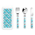 thumbnail image 1 of Fotbe Crab Swims In The Ocean for Stainless Steel Kids Silverware Set - Child and Toddler Safe Flatware - Children's Knife, Fork And Spoon Set - Metal Kids Cutlery Set, 1 of 8