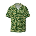 thumbnail image 1 of Fotbe Crayfish Army print Short Sleeve Button Down Shirts for Men Casual Summer Beach Wrinkle Free Shirt-Large, 1 of 7