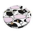 thumbnail image 1 of Fotbe Cute Animal with Cow Stool Covers Round,Waterproof Round Bar Stool Covers Bar Chair Covers Washable Stool Cushion Slipcover for 12-14 Inch Chair-14 inch, 1 of 7