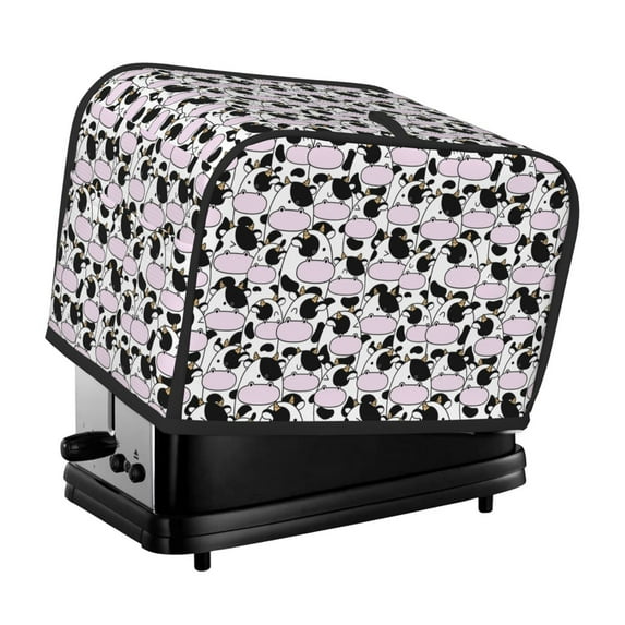 Fotbe Cute Animal with Cow for Two Slice Toaster Cover, Fingerprint Protector, Super Soft Appliance Cover And Dust Cover,Bread Dust Cover & Fingerprint Protection