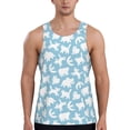 thumbnail image 1 of Fotbe Cute Animals Pattern Men's Quick Dry Workout Tank Top Gym Muscle Tee Fitness Bodybuilding Sleeveless T Shirt Breathable Workout Shirt-3X-Large, 1 of 9