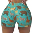 thumbnail image 1 of Fotbe Cute Animals Seamless Shorts, Womens Workout Shorts High Waist Stretch Booty Short for Gym/Yoga/Running/Biking-Large, 1 of 9