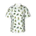 thumbnail image 1 of Fotbe Cute Avocado Yoga Hawaiian Shirt for Men Unisex Summer Beach Casual Short Sleeve Cotton Linen Button Down Shirts-Medium, 1 of 9