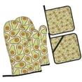 thumbnail image 1 of Fotbe Cute Avocado for 4Pcs Oven Mitts and Pot Holders, 500℉ Heat Resistant Oven Mitts , Non-Slip Silicone Surface Safe for Baking, Cooking, BBQ, 1 of 6