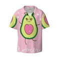 thumbnail image 1 of Fotbe Cute Avocado print Short Sleeve Button Down Shirts for Men Casual Summer Beach Wrinkle Free Shirt-Small, 1 of 7