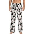 thumbnail image 1 of Fotbe Cute Baseball Men's Pajama Pants,Sleepwear Pants,Pj Bottoms Drawstring And Pockets-XX-Large, 1 of 7