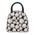 thumbnail image 1 of Fotbe Cute Baseball Pattern Lunch Bag, Insulated Lunch Box, Small Leakproof Cooler Food Lunch Containers Reusable High Capacity Lunch Tote Bags for Work, Travel, Outdoor, 1 of 6